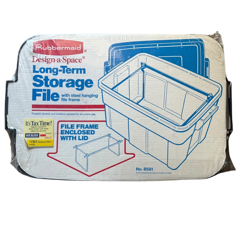 Rubbermaid Long-Term Storage File 8581 Vintage 1988 Gray Steel Frame New